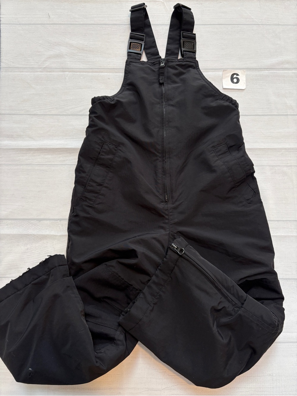 Lands' End Black Snow Bib Overalls